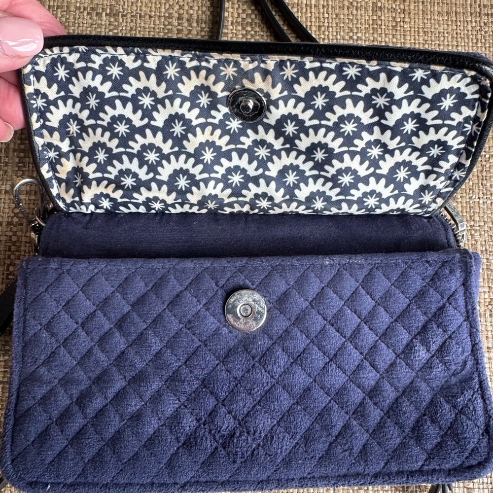 Vera Bradley Navy Quilted Crossbody Bag - Picture 10 of 16